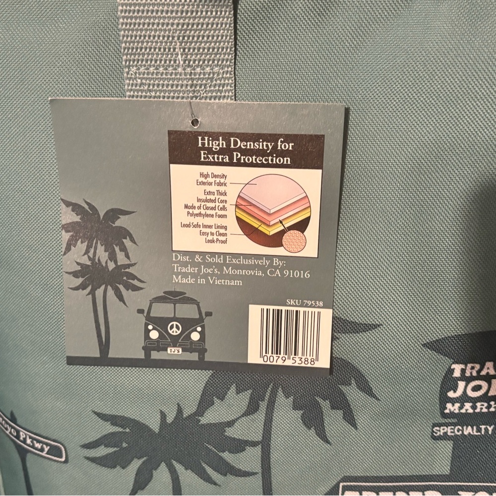 Trader Joe's Large Reusable Insulated Tote - Dusty Blue - Picture 2 of 6